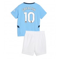 Manchester City Jack Grealish #10 Fußballbekleidung Heimtrikot Kinder 2024-25 Kurzarm (+ kurze hosen)